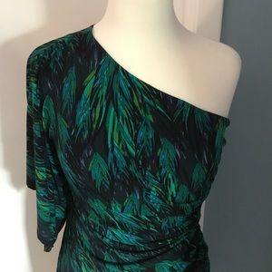 Green blue black dress